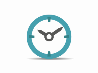 Cyan clock icon