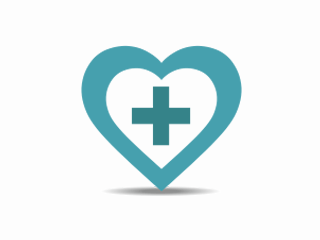 Cyan heart icon