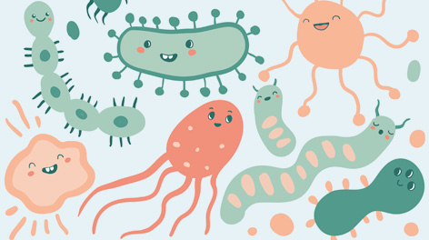 cartoon flu germs